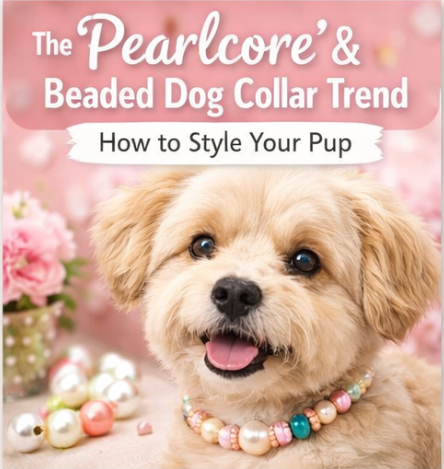 The “Pearlcore” & Beaded Dog Collar Trend: How to Style Your Pup