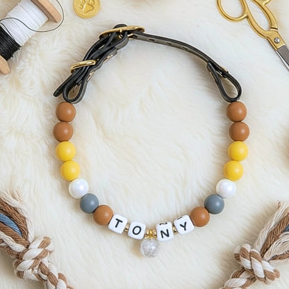 🟤 Earth Tone| Handmade Pet Collars | Custom & Safe Pet Accessories.