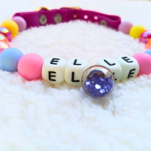 🌸 Petal Pop · Pastel Personalized Name Collar.