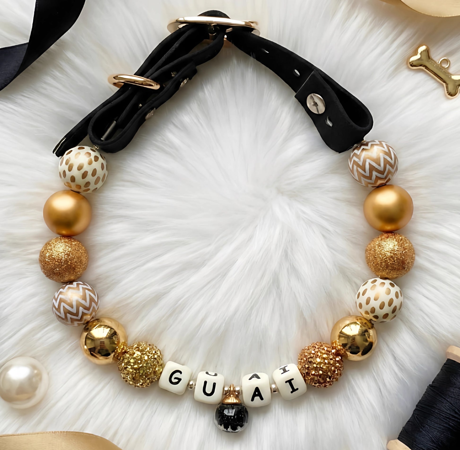 🖤 Noir Gold | Handmade Pet Collars | Custom & Safe Pet Accessories.