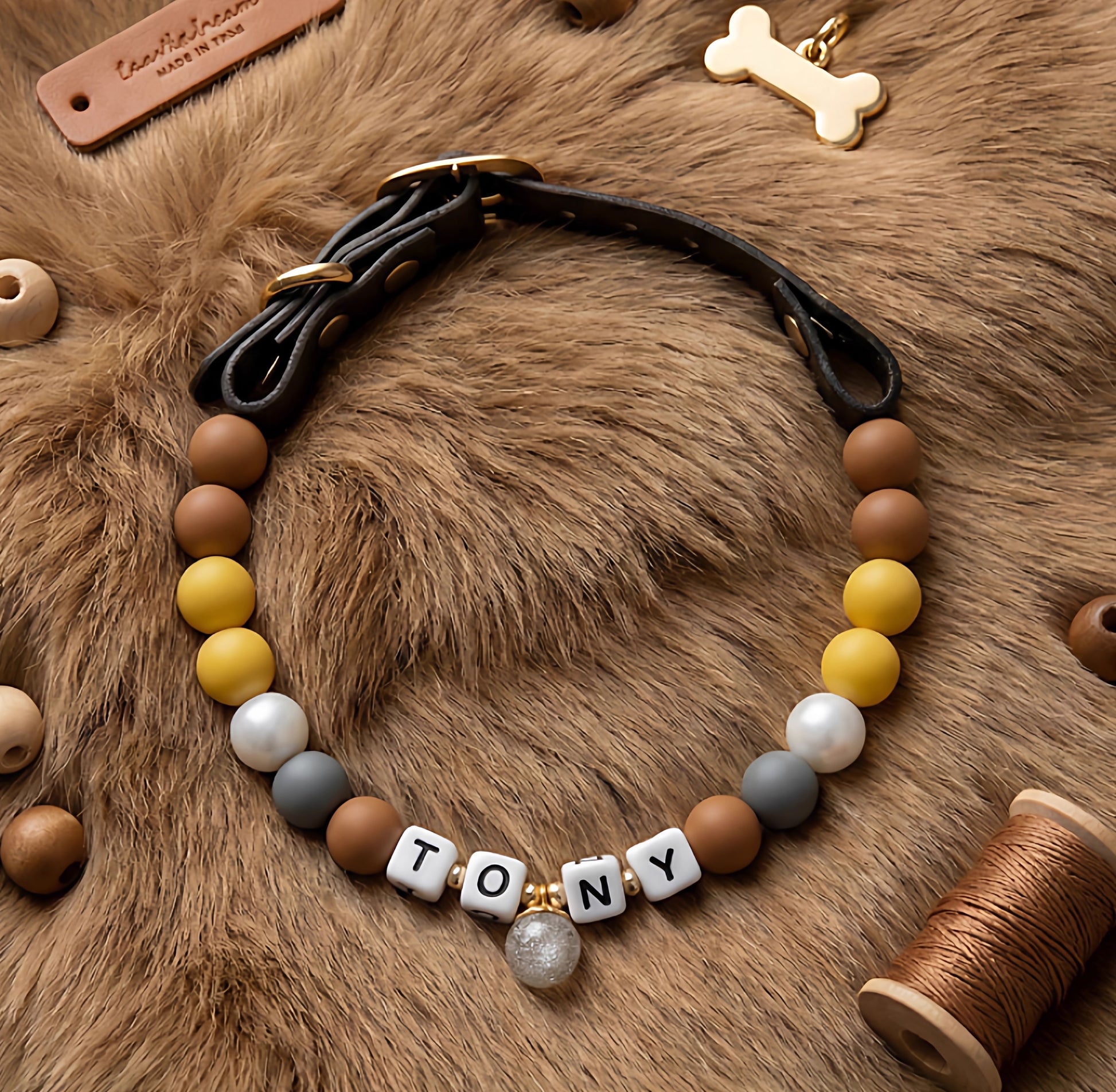 🟤 Earth Tone| Handmade Pet Collars | Custom & Safe Pet Accessories.