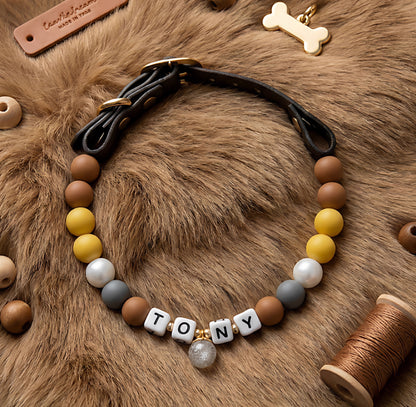 🟤 Earth Tone| Handmade Pet Collars | Custom & Safe Pet Accessories.