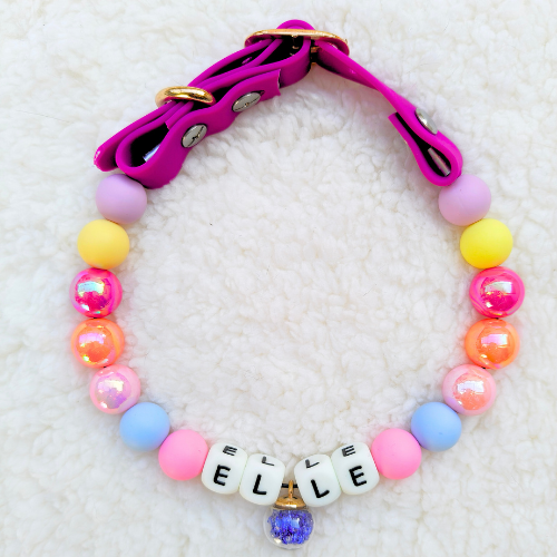 🌸 Petal Pop · Pastel Personalized Name Collar.