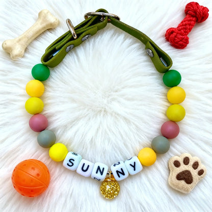 🌻 Sun Meadow · Nature Personalized Name Collar.