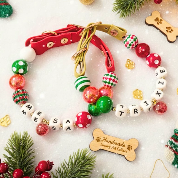 🎄 Jolly Bells · Christmas Personalized Name Collar.