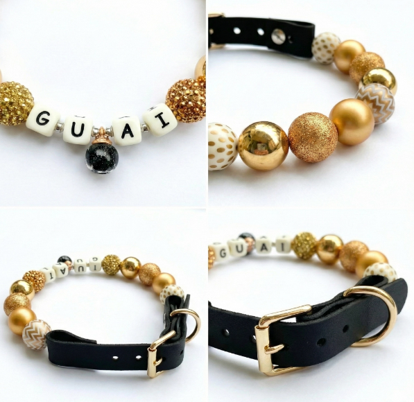 🖤 Noir Gold | Handmade Pet Collars | Custom & Safe Pet Accessories.
