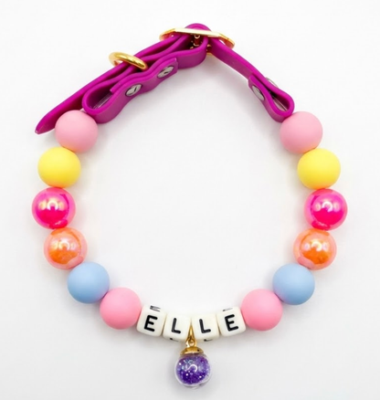 🌸 Petal Pop · Pastel Personalized Name Collar.