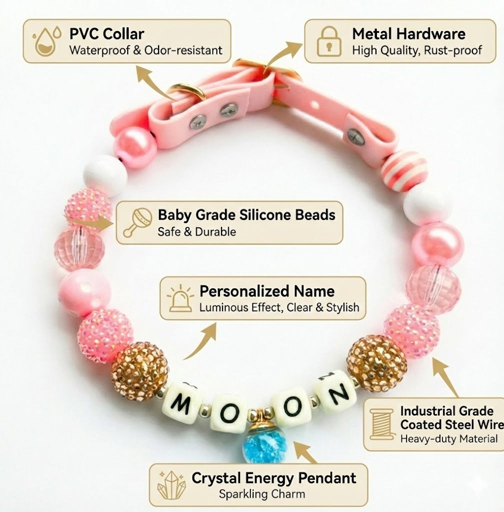🌙 Moon Glow | Handmade Pet Collars | Custom & Safe Pet Accessories.