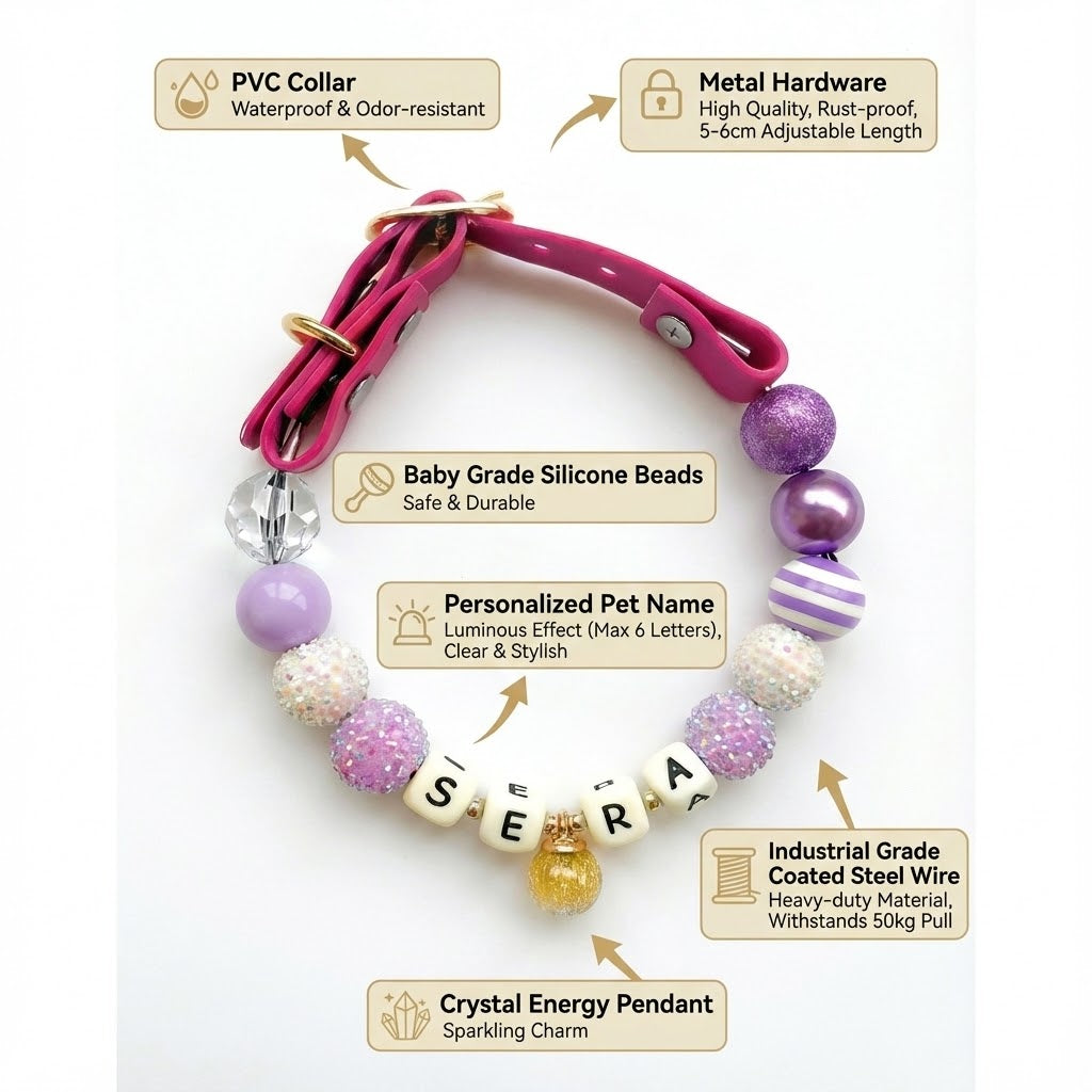 ✨ Starlight Bloom | Handmade Pet Collars | Custom & Safe Pet Accessories.