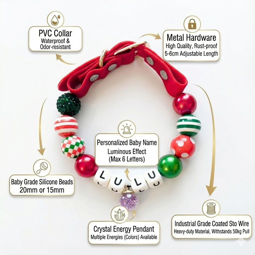 🎄 Jolly Bells · Christmas Personalized Name Collar.