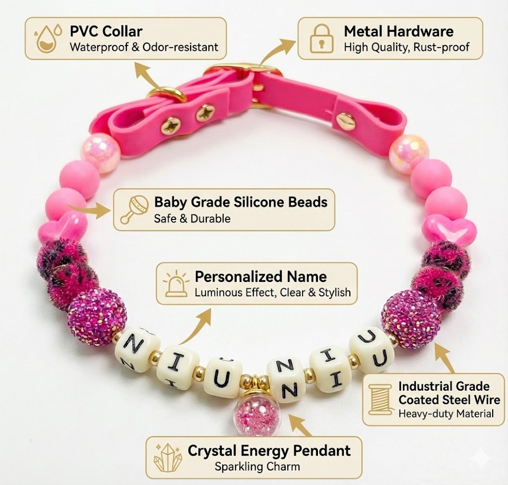 💖 Sugar Pop| Handmade Pet Collars | Custom & Safe Pet Accessories.