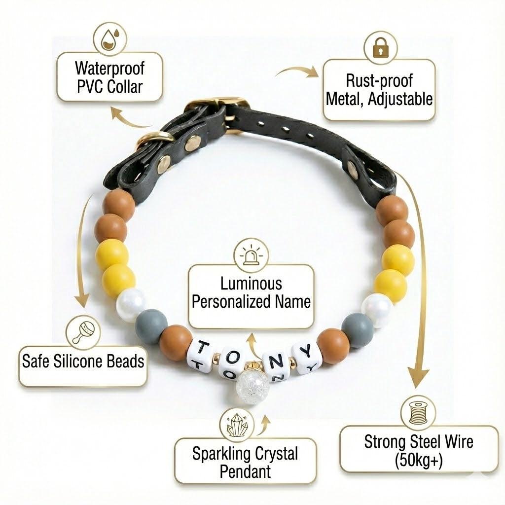 🟤 Earth Tone| Handmade Pet Collars | Custom & Safe Pet Accessories.