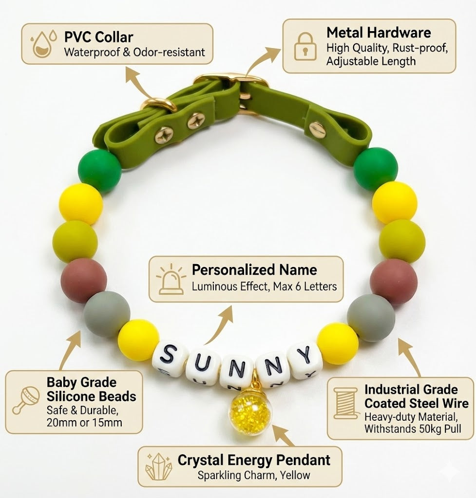 🌻 Sun Meadow · Nature Personalized Name Collar.