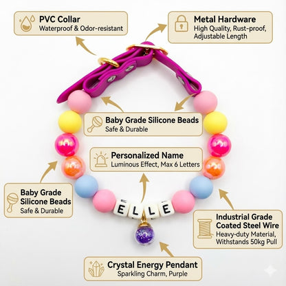 🌸 Petal Pop · Pastel Personalized Name Collar.