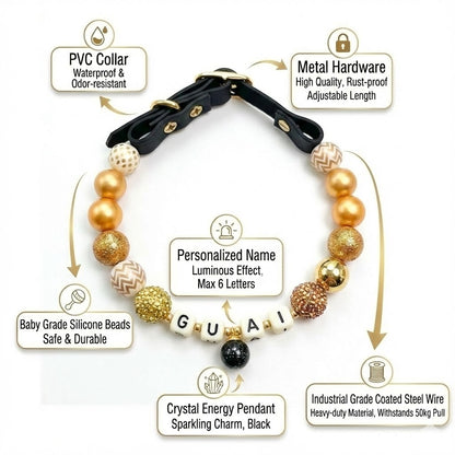 🖤 Noir Gold | Handmade Pet Collars | Custom & Safe Pet Accessories.